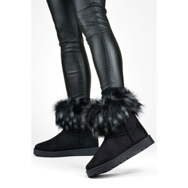 Ženske mukluk čizme za snijeg s krznom, crne 1906-1-B crna 2
