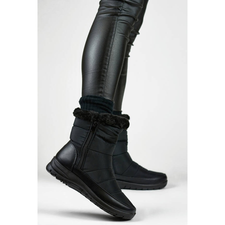 Ženske izolirane čizme za snijeg s krznom, crne 22T10B crno 1