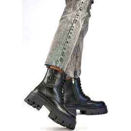 Ženske kožne radnje na platformi, crne GD-TL56B crno 2