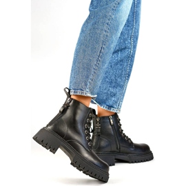 Ženske kožne izolirane radničke čizme, crne GD-TL57B crna 2