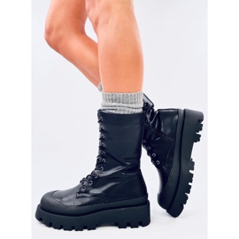 Knight crne čizme na vezanje crno 2