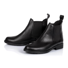 Rusttler Ženske Rustler ženske Karo kožne Chelsea čizme crno 1