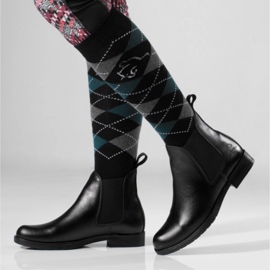 Rusttler Ženske Rustler ženske Karo kožne Chelsea čizme crno 2