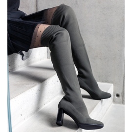 Zelene natikače s visokom petom s fleksibilnim Flamme gornjištem zelena 1