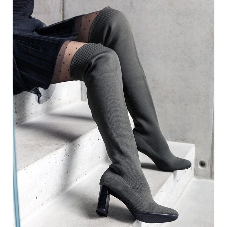 Zelene natikače s visokom petom s fleksibilnim Flamme gornjištem zelena 1