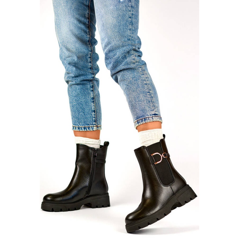 Ženske izolirane Chelsea čizme, crne, K-99257 crno 2