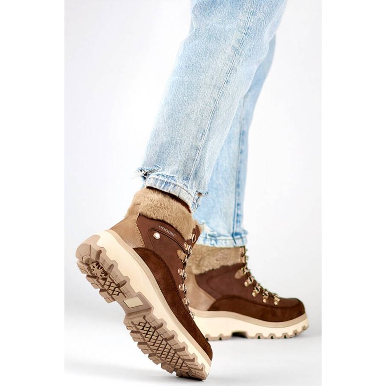 Ženske izolirane čizme, bež CC-44BR smeđa 2