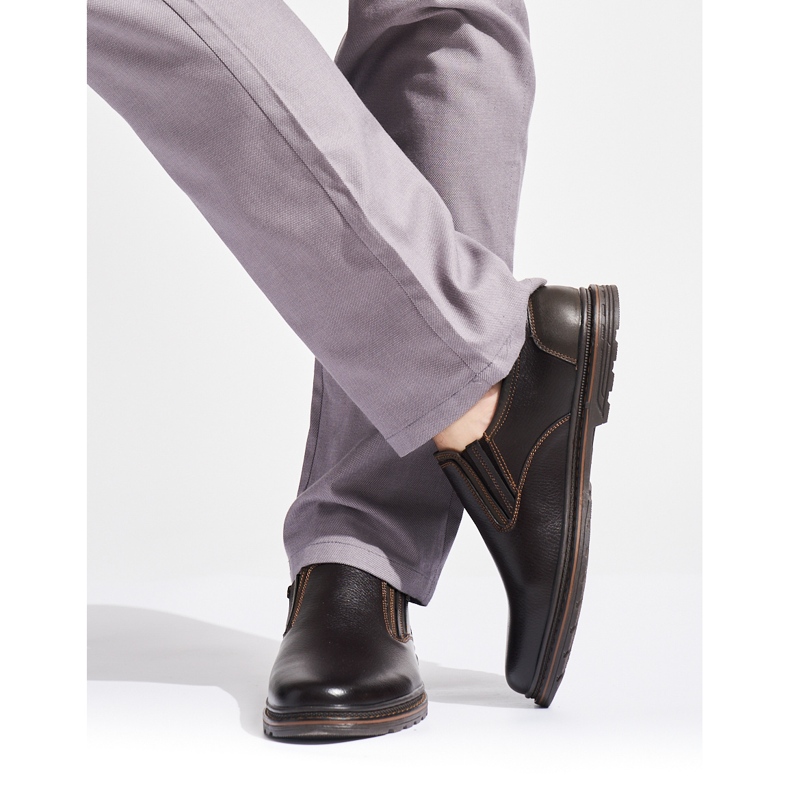 Tamno smeđe muške cipele smeđa 1