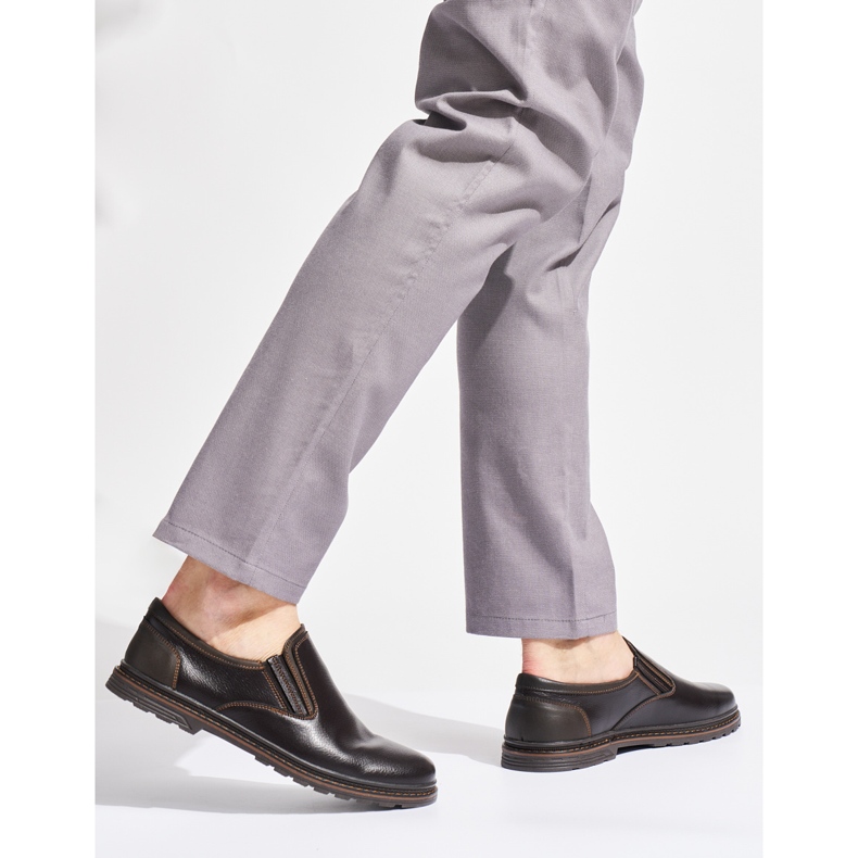 Tamno smeđe muške cipele smeđa 2