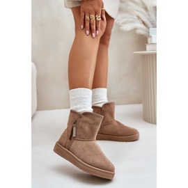 Big Star ženske čizme za snijeg OO274A165 bež 2