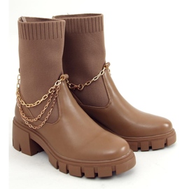 Čizme za čarape Mona Khaki bež 1