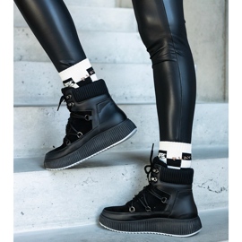 Rosemarie crne gležnjače s debelim potplatom crna 1