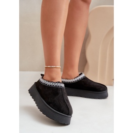 Crne Tamilda čizme za snijeg s platformom i vezom crna 2