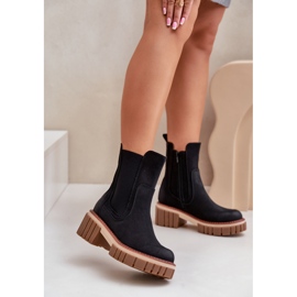 Izolirane Chelsea čizme s patentnim zatvaračem, crne Linneviae crna 2