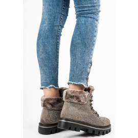 Kylie Elegantne čizme sa zaštitnikom smeđa 1