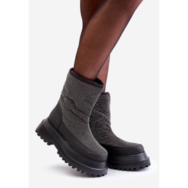 Crne Avivine čizme za snijeg s platformom i ravnom petom crna 1