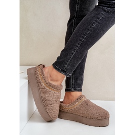 Čizme za snijeg na platformu s krznom, tip ovčje kože, tamno bež Mesirra 2