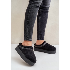 Crne Mesirra čizme za snijeg s platformom od ovčje kože i krznom crna 2