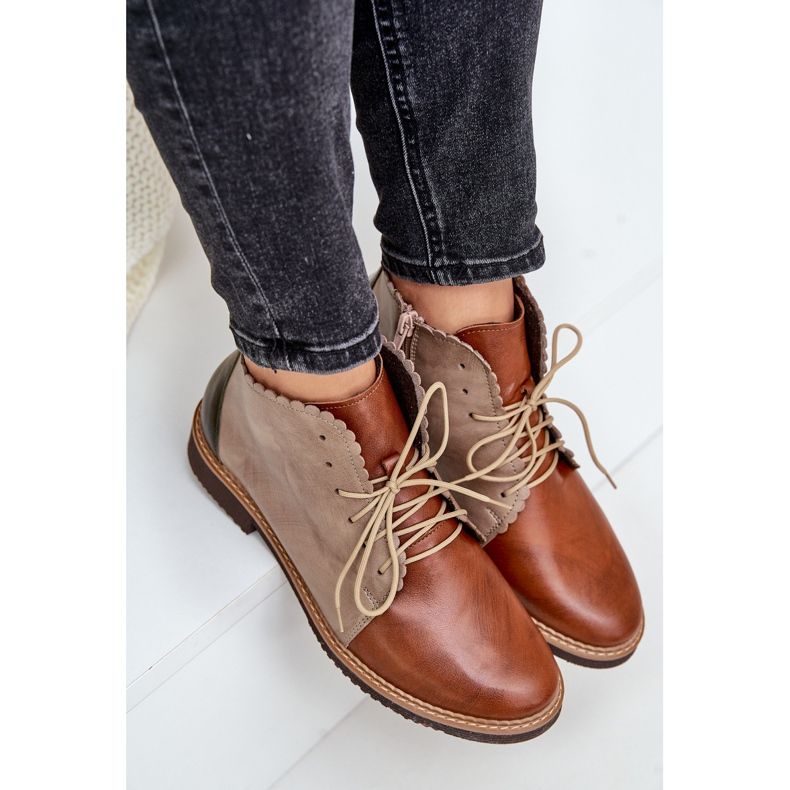 S.Barski Smeđe Moreto izolirane kožne ravne čizme smeđa 2