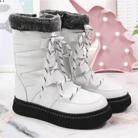 Krznene čizme Potocki Jr. WOL123B bijela 1