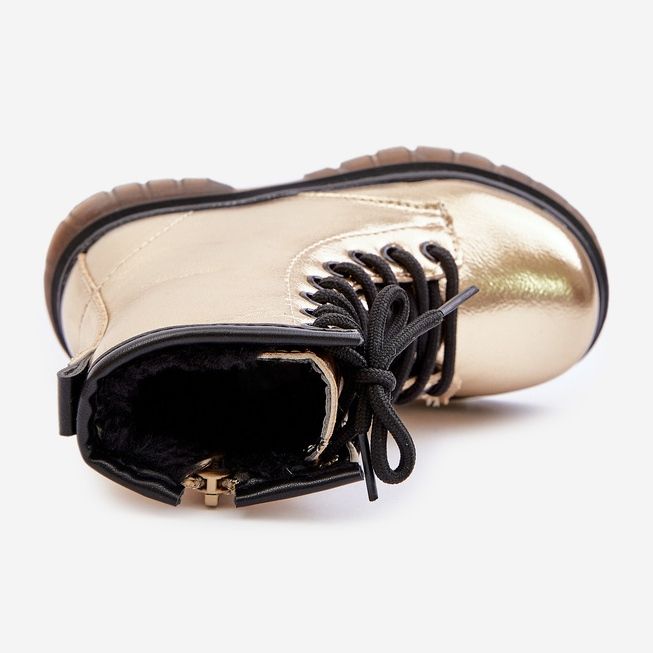 Izolirane čizme za djevojčice s patentnim zatvaračem, Gold Novita zlatni 2