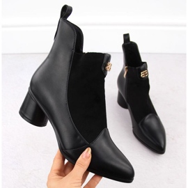 D&amp;A S.Barski Premium Collection W OLI232A crne gležnjače na visoku petu crna 2