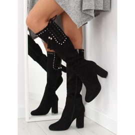 Crne klasične visoke potpetice crno 1