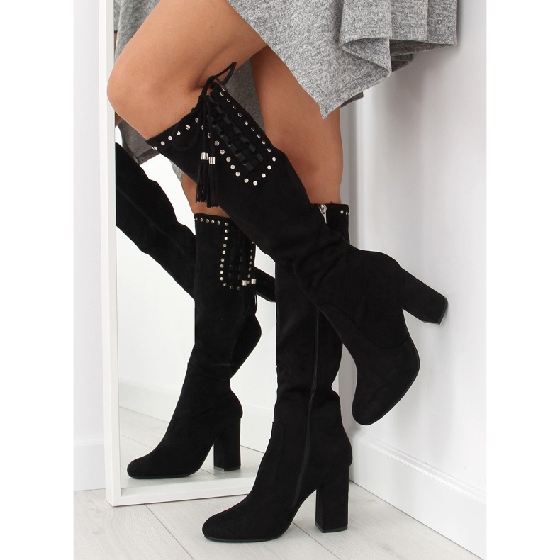 Crne klasične visoke potpetice crna 1