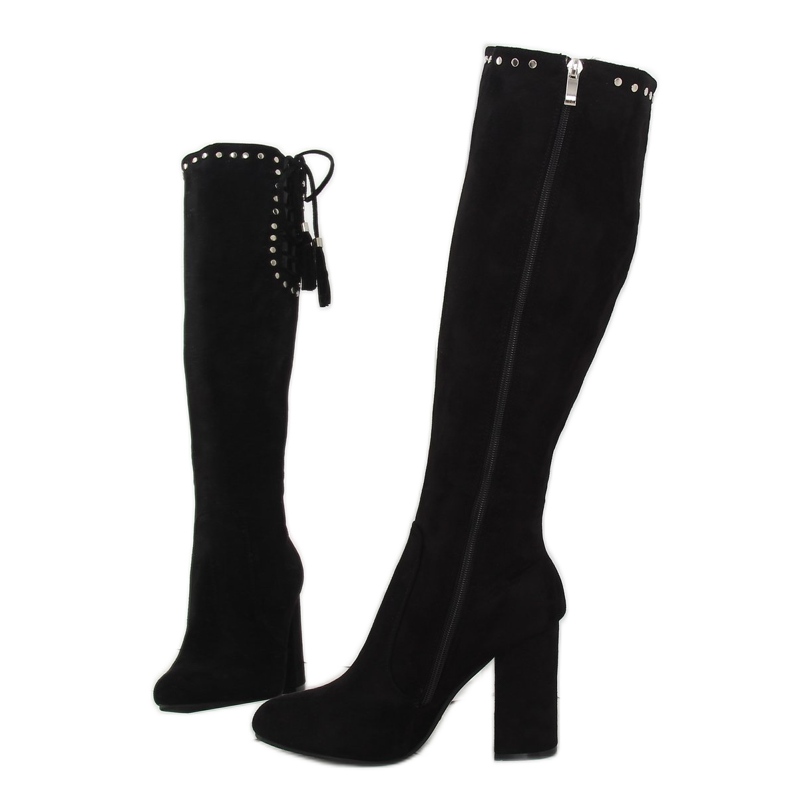 Crne klasične visoke potpetice crna 2