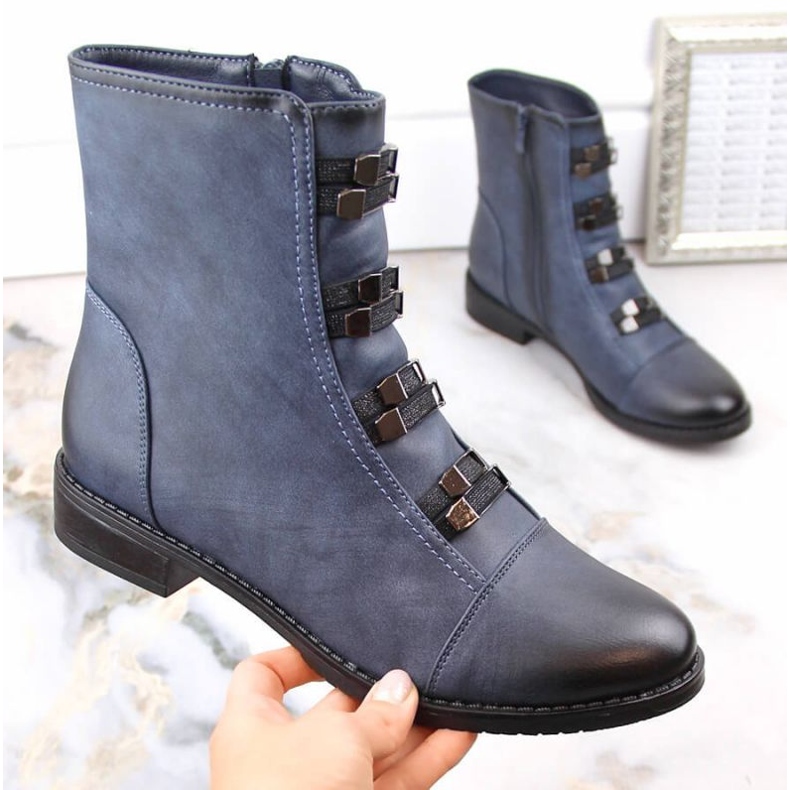 Izolirane gležnjače s ravnom petom Jezzi W JEZ260C, plave plava 1