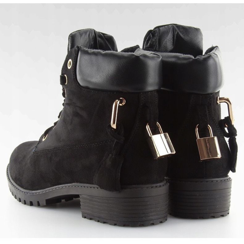 Crne ženske drvene čizme AT-0623-L Crne crno 2