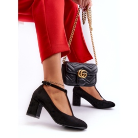 Cipele od eko antilopa s potpeticom, crne crno 2