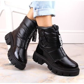 Filippo W PAW498A crne izolirane čizme za snijeg s patentnim zatvaračem crna 2