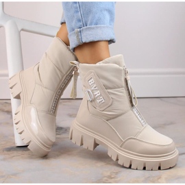 Filippo W PAW498B izolirane čizme za snijeg s patentnim zatvaračem, bež 2