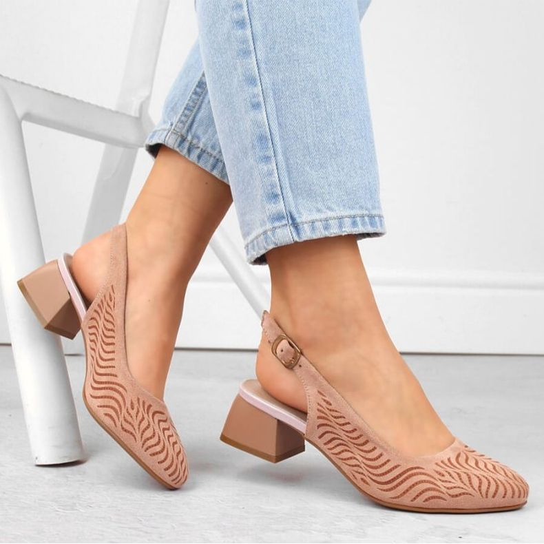 Sandale od brušene kože Jezzi W JEZ403C roza ružičasta 2