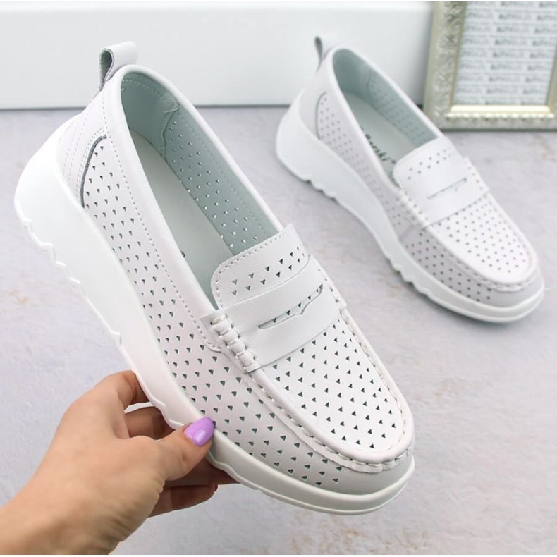 S.Barski S. Barski ažur cipele W LR509 OLI253A bijela 2