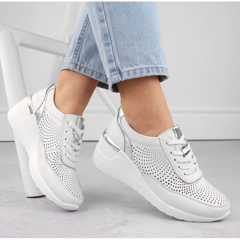 S.Barski cipele na klin W LR725 OLI254A bijela 2