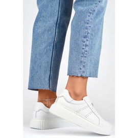 Goodin Ženske kožne sportske cipele na platformu bijele boje GD-RS2007W bijela 1