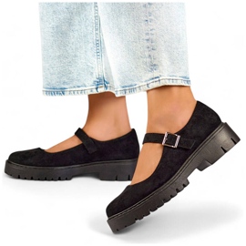 Ženske antilop cipele s kopčom, crne 2720-1B crna 1