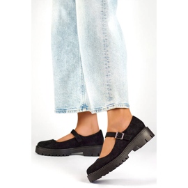 Ženske antilop cipele s kopčom, crne 2720-1B crna 2