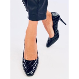 Prošivene Modi crne ženske visoke potpetice crna 2