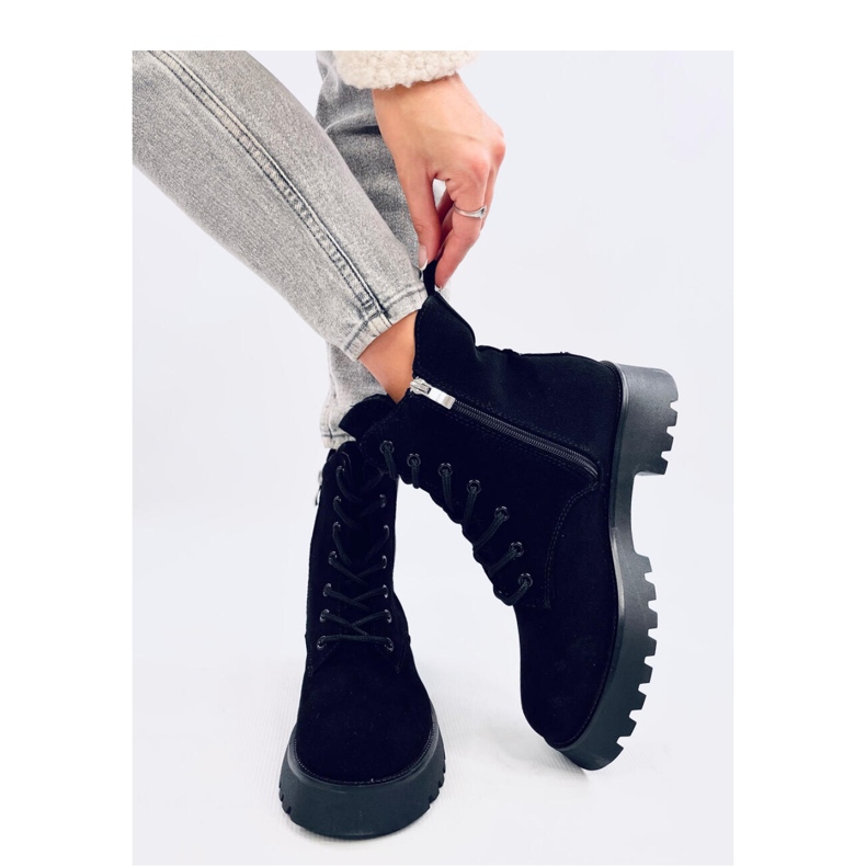 Franti Crne Chelsea čizme na vezanje - Inello crna 2