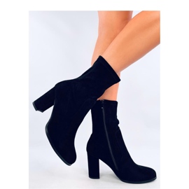 Poulter Crne gležnjače od brušene kože - Inello crna 1