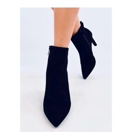 Mariah crne gležnjače od brušene kože na visoku petu - Inello crno 2