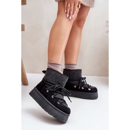 Čizme za snijeg Model HY868 Crne crno 1