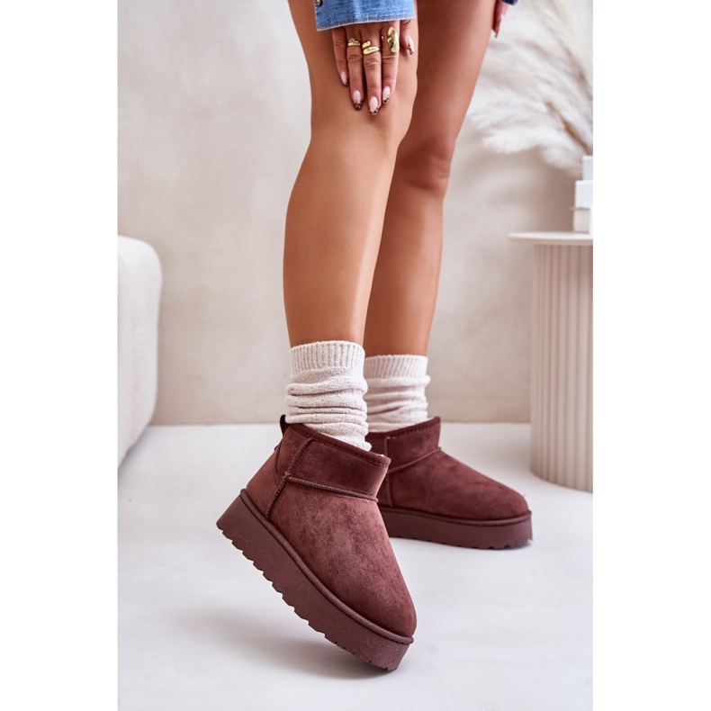 Čizme za snijeg Model 20216-4H tamno smeđa 1