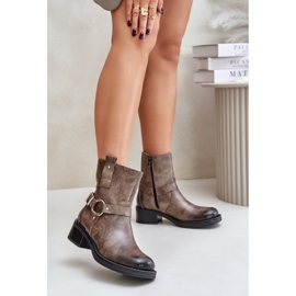 Gležnjače Zazoo 60480 smeđe/sive smeđa 1