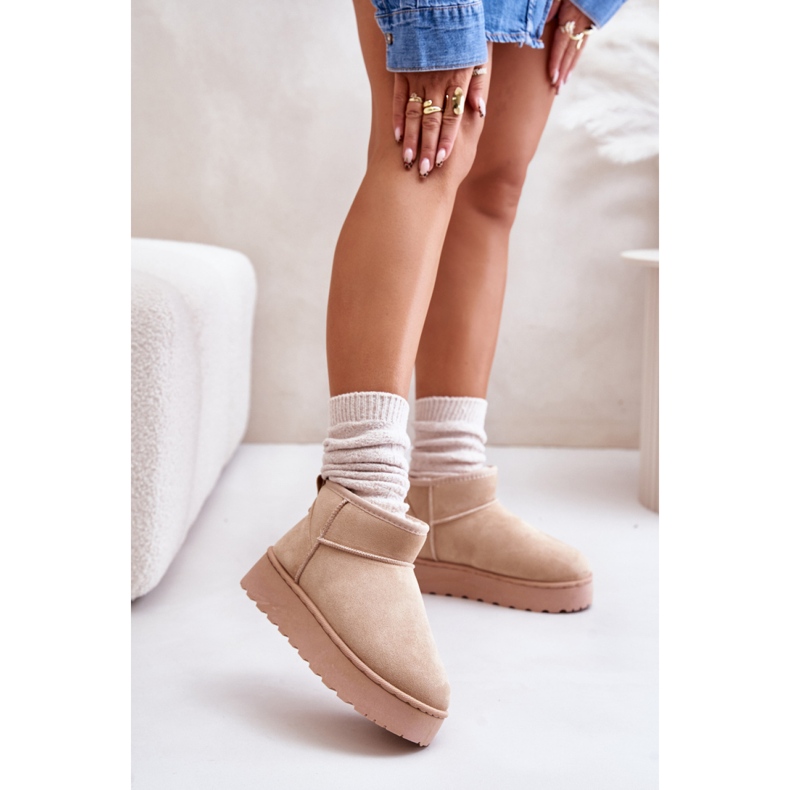 Čizme za snijeg Model 20216-4C Bež 1