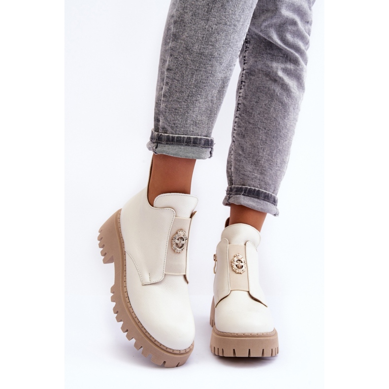 Gležnjače s ukrasom Lemar 600451 bež 2