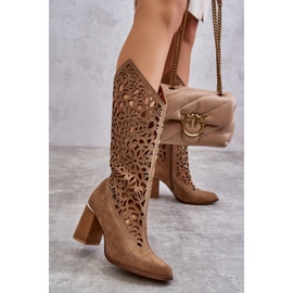 Cipele Lewski 3234 Tamno bež čizme 2